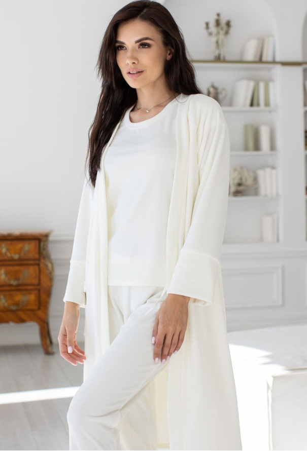 Піжама з халатом велюр MiaNaGreen Ка1580 фото