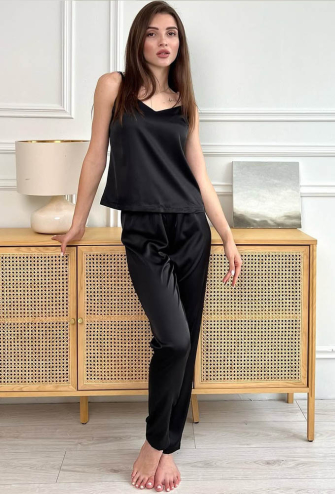 Пижама женская с халатом шелк V.Velika 163-24ZB