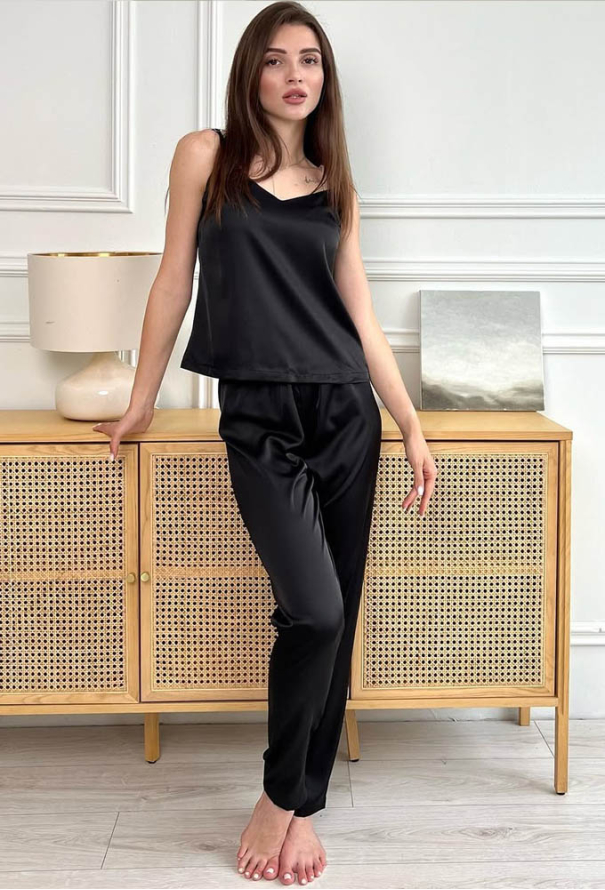 Пижама женская с халатом шелк V.Velika 163-24ZB фото