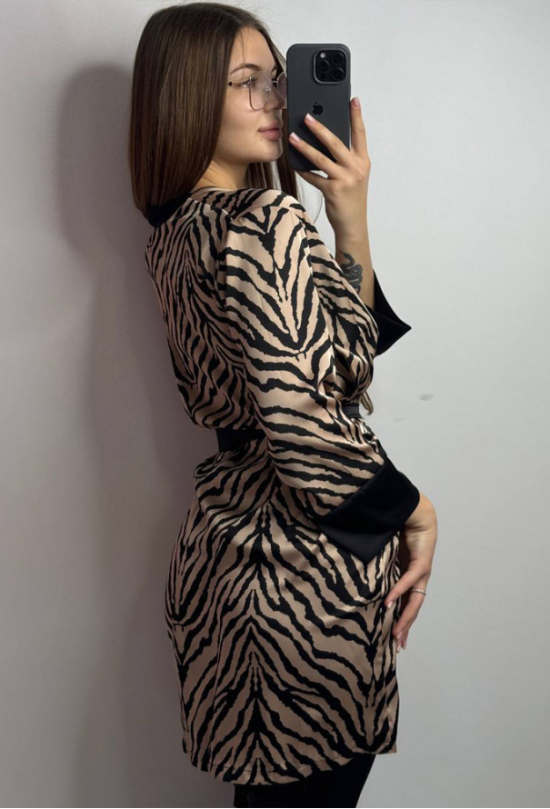 Пижама женская с халатом шелк V.Velika 163-24ZB фото