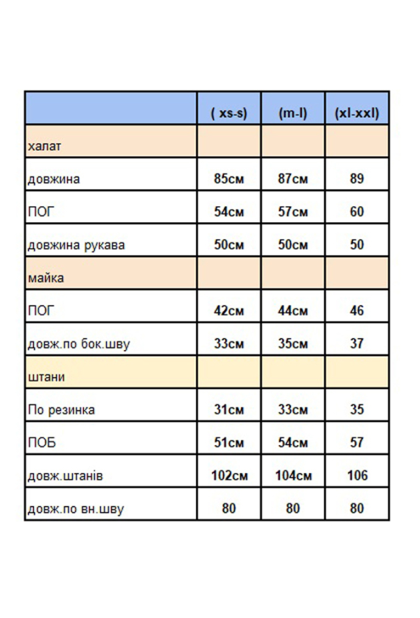 Пижама женская с халатом шелк V.Velika 163-24ZB фото