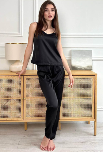 Пижама женская с халатом шелк V.Velika 163-24ZZ