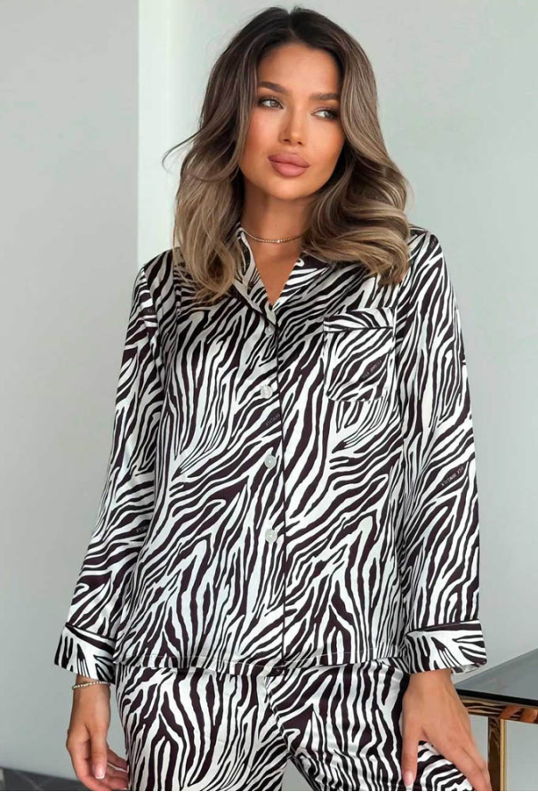 Пижама из натурального шелка Safari Silk Kiss 107-722 фото