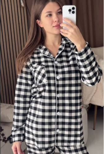 Піжама жіноча фланелева Tomiko 913WCH