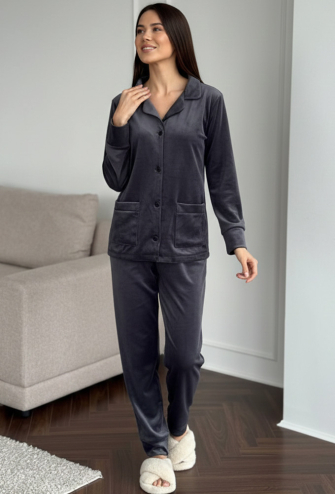 Піжама жіноча велюрова V.Velika 098-22G2BK