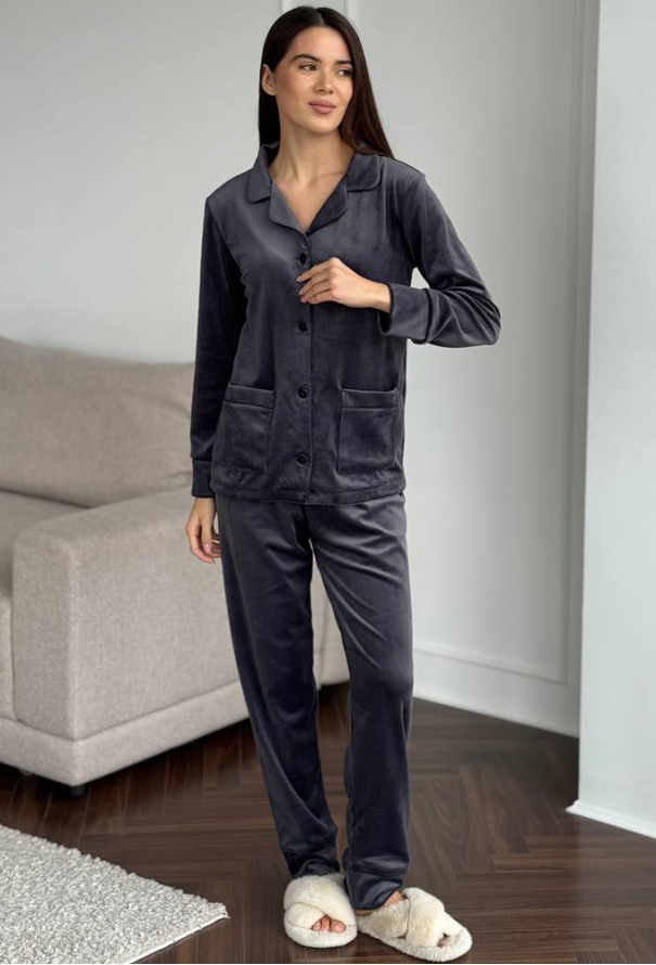 Піжама жіноча велюрова V.Velika 098-22G2BK фото