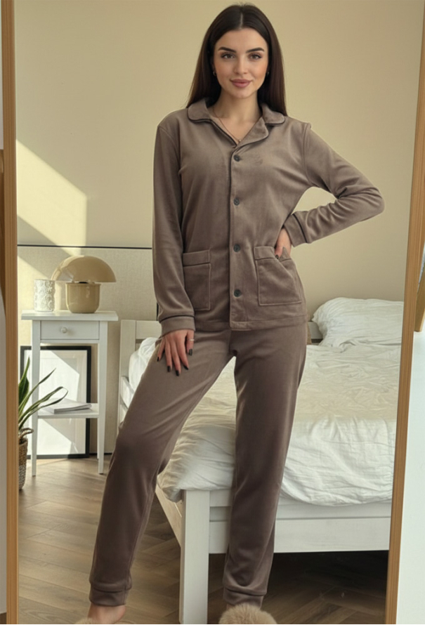 Піжама жіноча велюрова V.Velika 098-22MBK фото