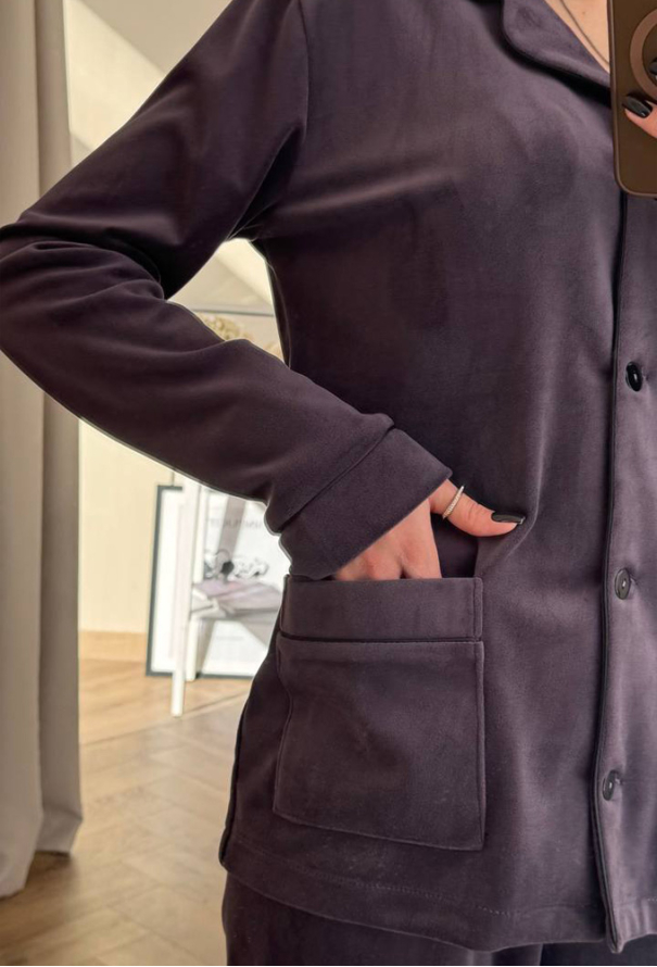 Пижама женская велюровая V.Velika 098-22FBK фото