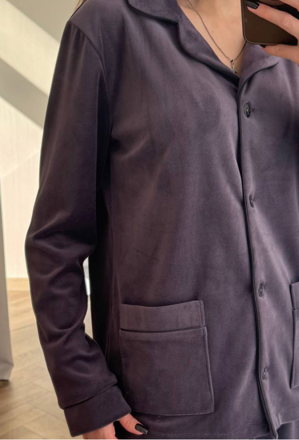 Пижама женская велюровая V.Velika 098-22FBK фото