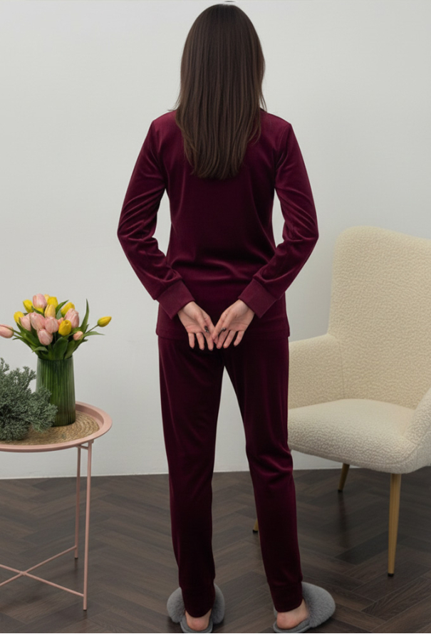 Пижама женская велюровая V.Velika 098-22BDBK фото