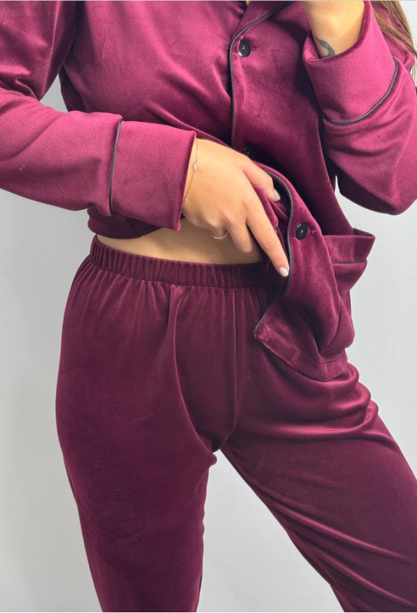 Пижама женская велюровая V.Velika 098-22BDBK фото