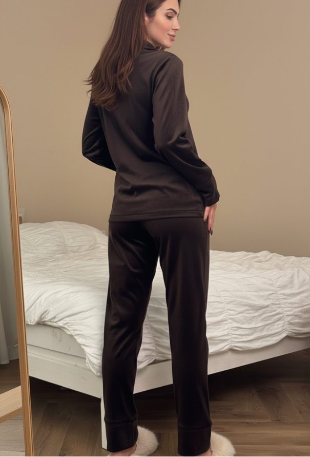 Пижама женская велюровая V.Velika 098-22SHBK фото