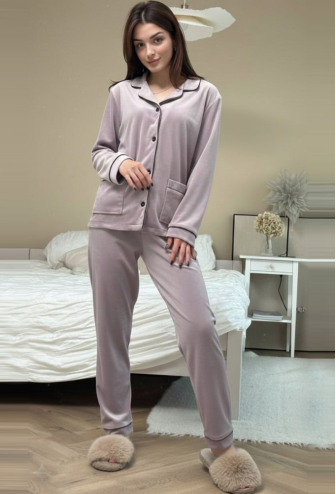 Пижама женская велюровая V.Velika 098-22PBK