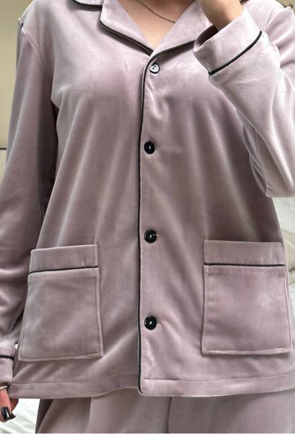 Пижама женская велюровая V.Velika 098-22PBK фото