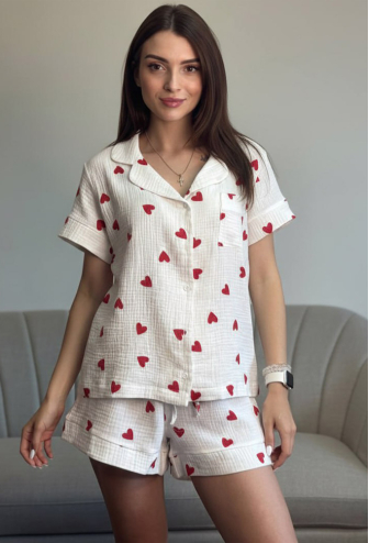 Піжама жіноча муслінова V.Velika 102-22CVS
