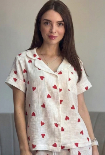 Піжама жіноча муслінова V.Velika 102-22CVS