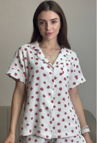 Піжама жіноча муслінова V.Velika 102-22PL