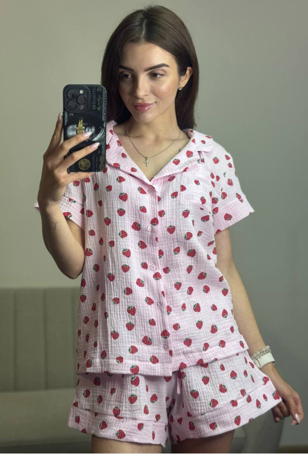 Пижама женская муслиновая V.Velika 102-22RPL фото