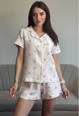 Піжама жіноча муслінова V.Velika 102-22RVS