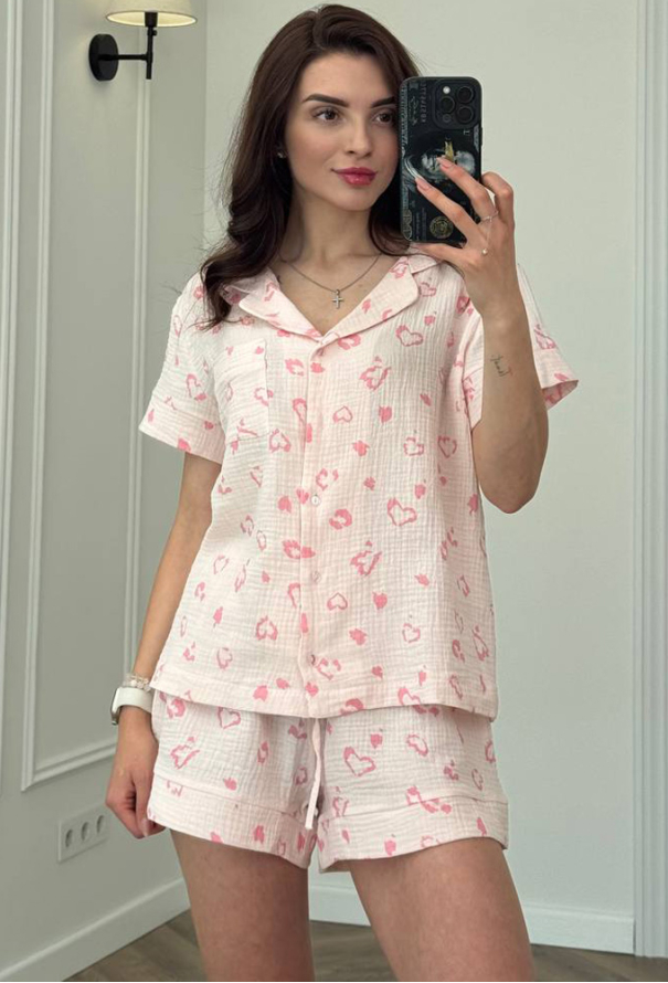 Піжама жіноча муслінова V.Velika 102-22NR фото