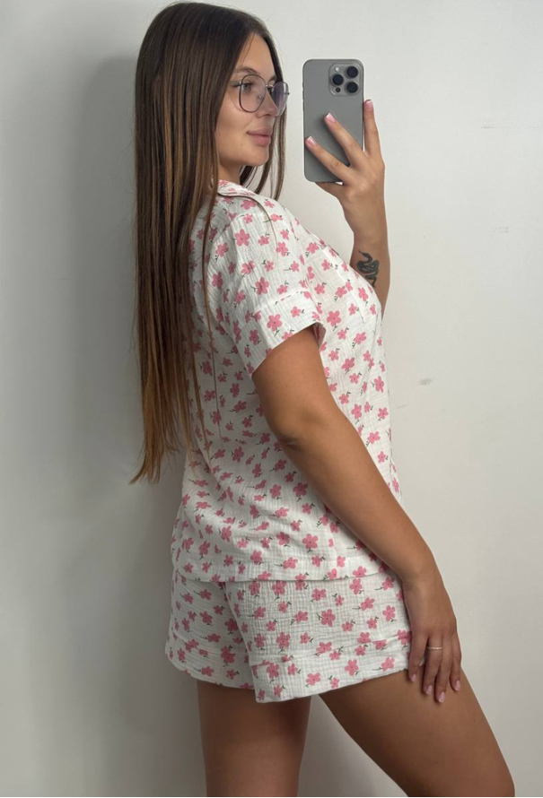 Піжама жіноча муслінова V.Velika 102-22RZK фото