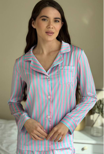 Пижама женская шелковая V.Velika 142-23BR