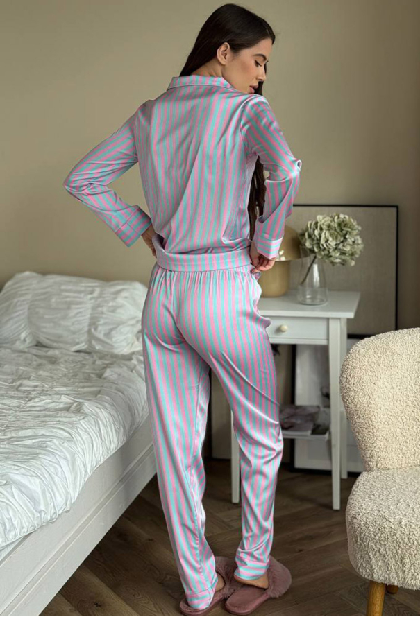 Пижама женская шелковая V.Velika 142-23BR фото