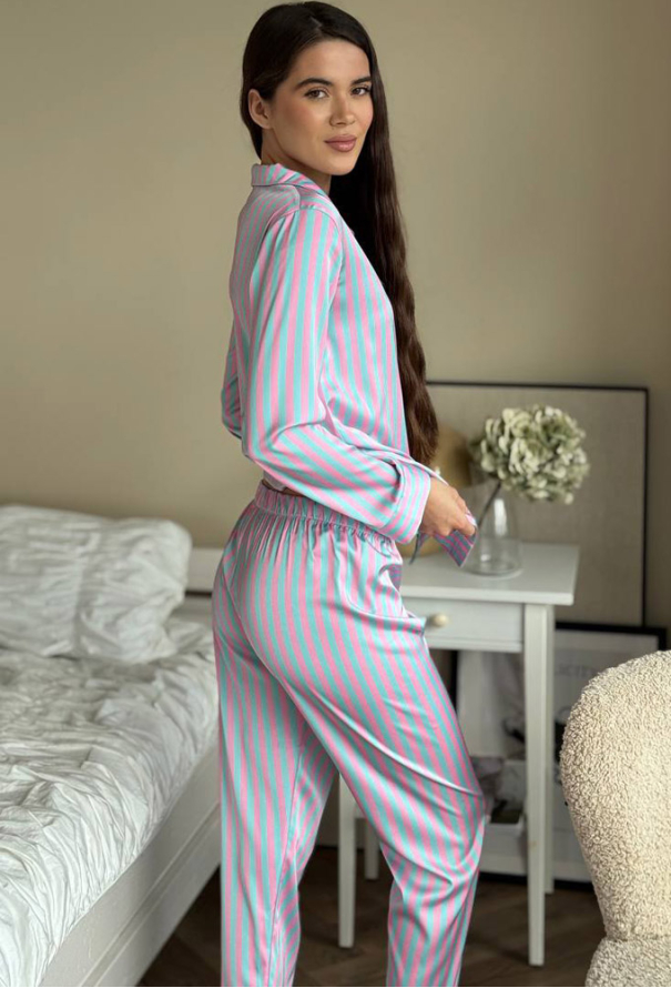 Пижама женская шелковая V.Velika 142-23BR фото