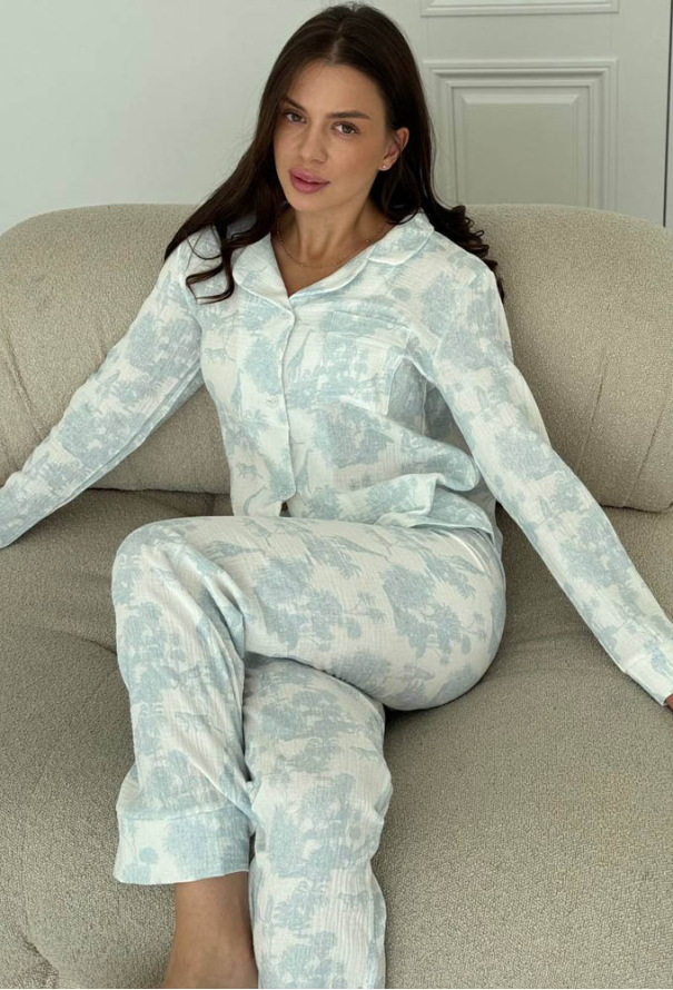 Пижама женская муслиновая V.Velika 143-23SD фото