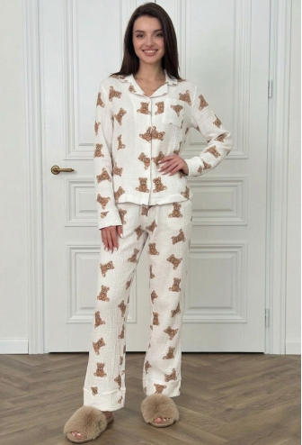 Пижама женская муслиновая V.Velika 143-23VD