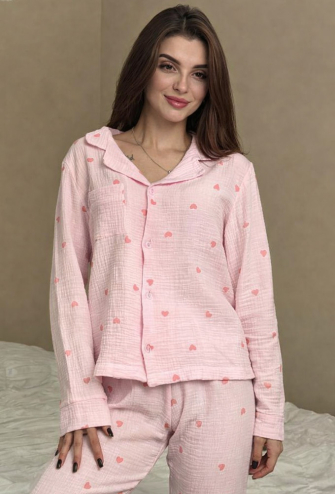 Пижама женская муслиновая V.Velika 143-23RRS