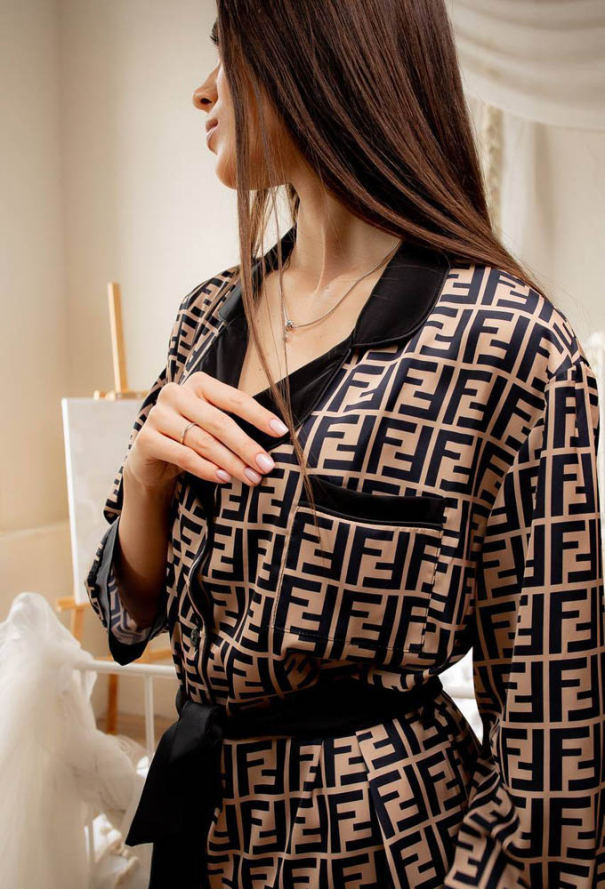 Пижама женская шелковая V.Velika 148-23F фото