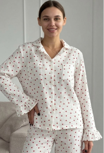 Пижама женская муслиновая V.Velika 185-24BKS