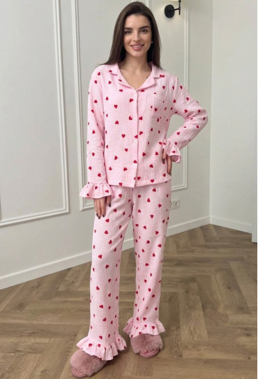 Пижама женская муслиновая V.Velika 185-24RKKS