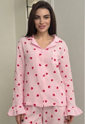 Пижама женская муслиновая V.Velika 185-24RKKS