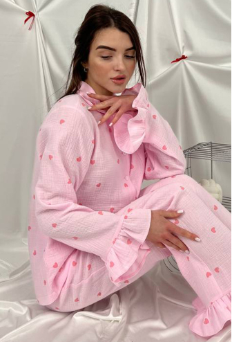 Пижама женская муслиновая V.Velika 185-24RRS