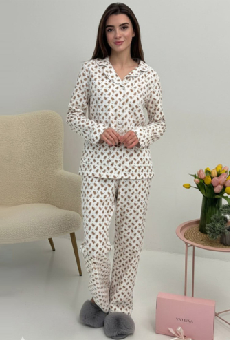 Піжама жіноча фланелева V.Velika 239-24PR
