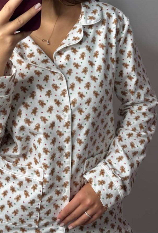 Пижама женская фланелевая V.Velika 239-24PR фото