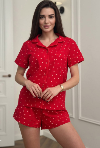 Пижама женская фланелевая V.Velika 244-24CHS