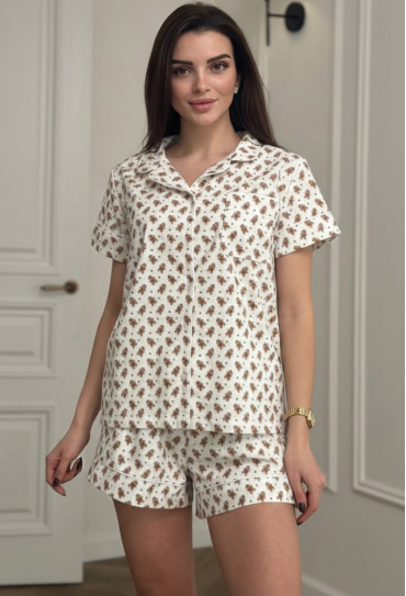 Пижама женская фланелевая V.Velika 244-24PR