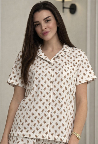 Пижама женская фланелевая V.Velika 244-24PR