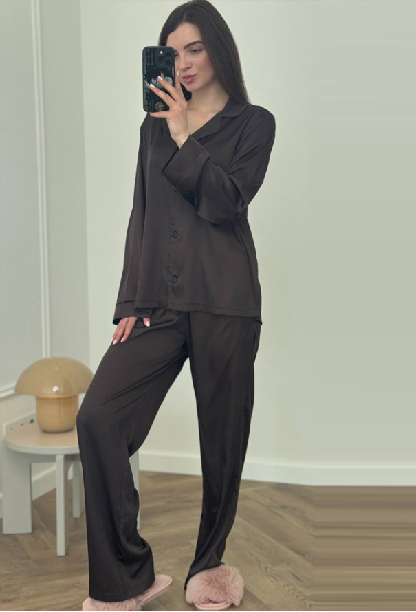 Пижама женская шелковая V.Velika 250-25BN фото