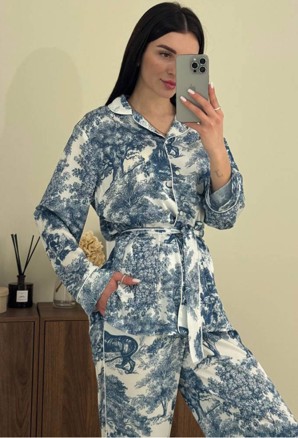 Пижама женская шелковая V.Velika 280-25DSS фото