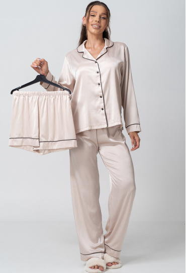 Піжама жіноча комплект шовк V.Velika 281-25SBBK