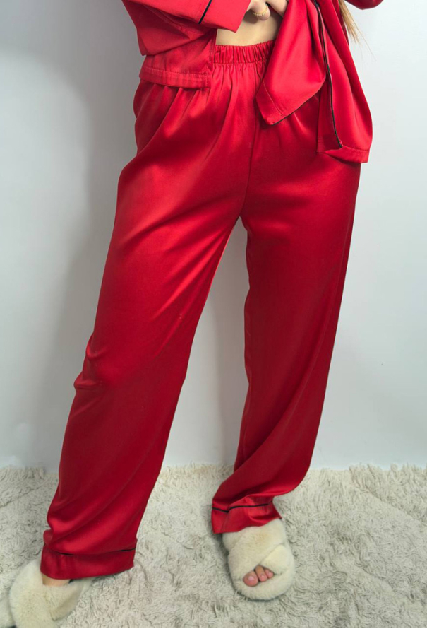 Пижама женская комплект шелк V.Velika 281-24CRBK фото