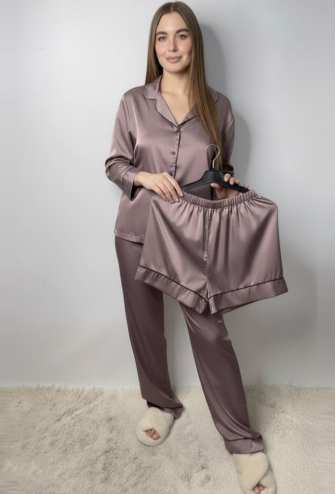 Пижама женская комплект шелк V.Velika 281-25MBK