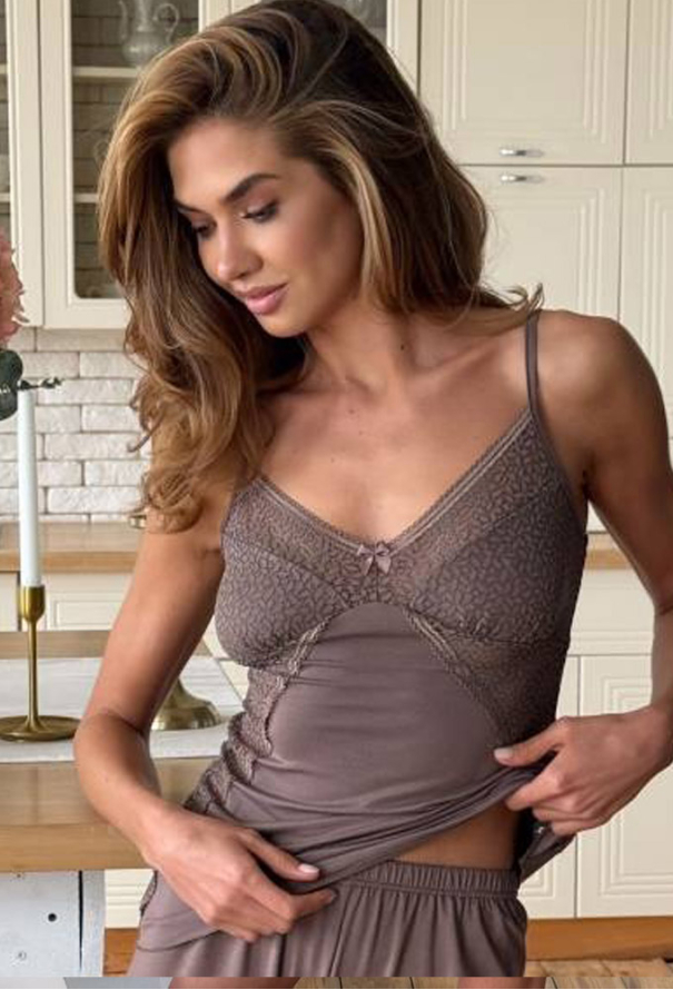 Пижама женская вискоза Violet delux П-М-125MS фото