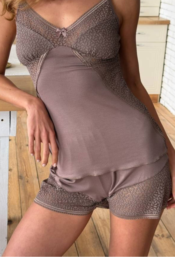 Пижама женская вискоза Violet delux П-М-125MS фото