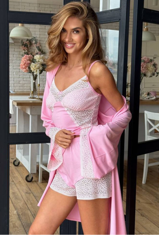 Пижама женская вискоза Violet delux П-М-125RZ фото