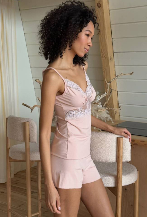 Пижама женская вискоза Violet delux П-М-9P фото
